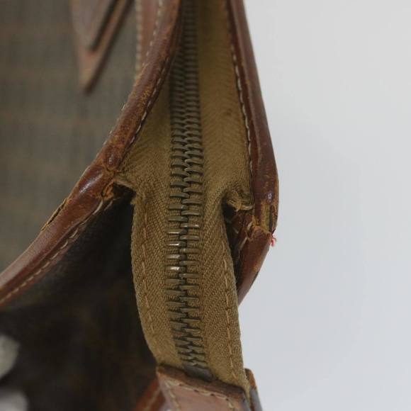 CELINE Macadam Canvas Clutch Bag PVC Leather 2Set Brown Auth ar10789 - Picture 4 of 14